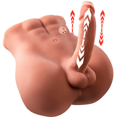 Masturbatore realistico con spinta automatica e stimolazione doppia XISE